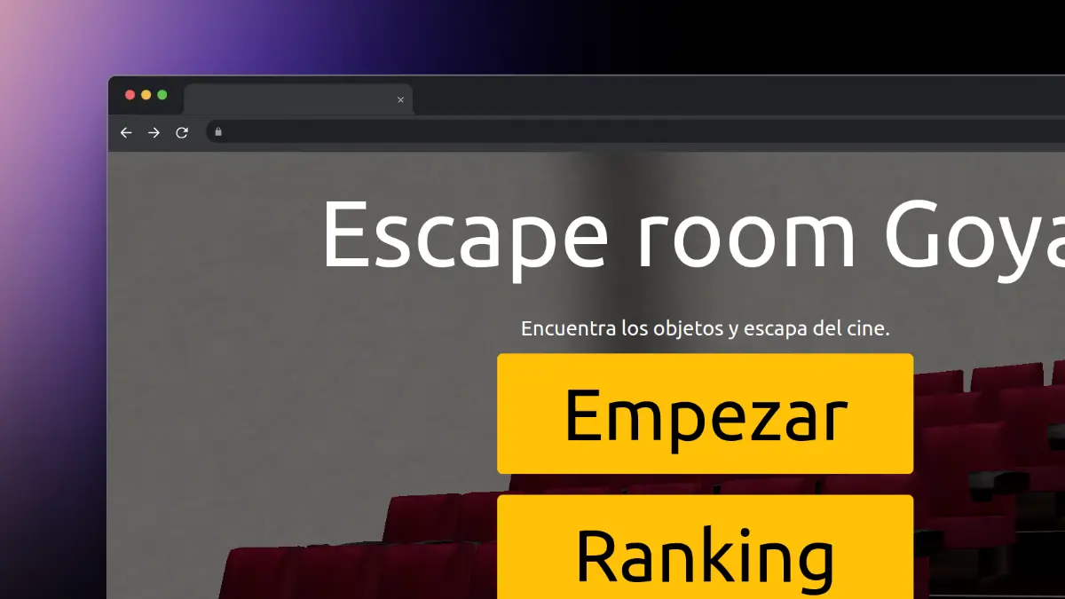 Proyect Screenshot from Escape Room Goya
